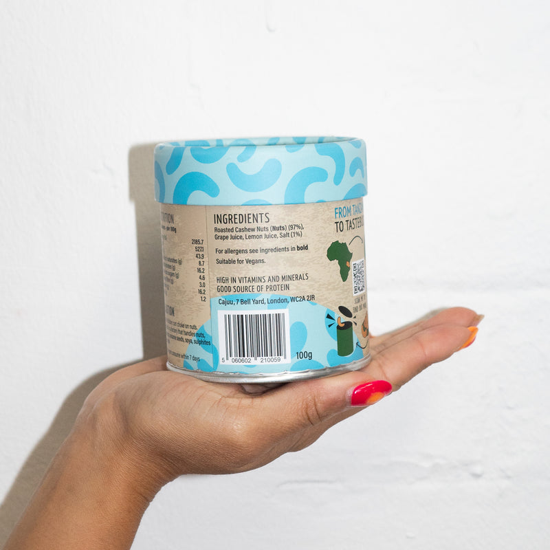 Tanzanian Salt Roasted Cashew Nuts Tube (100g)