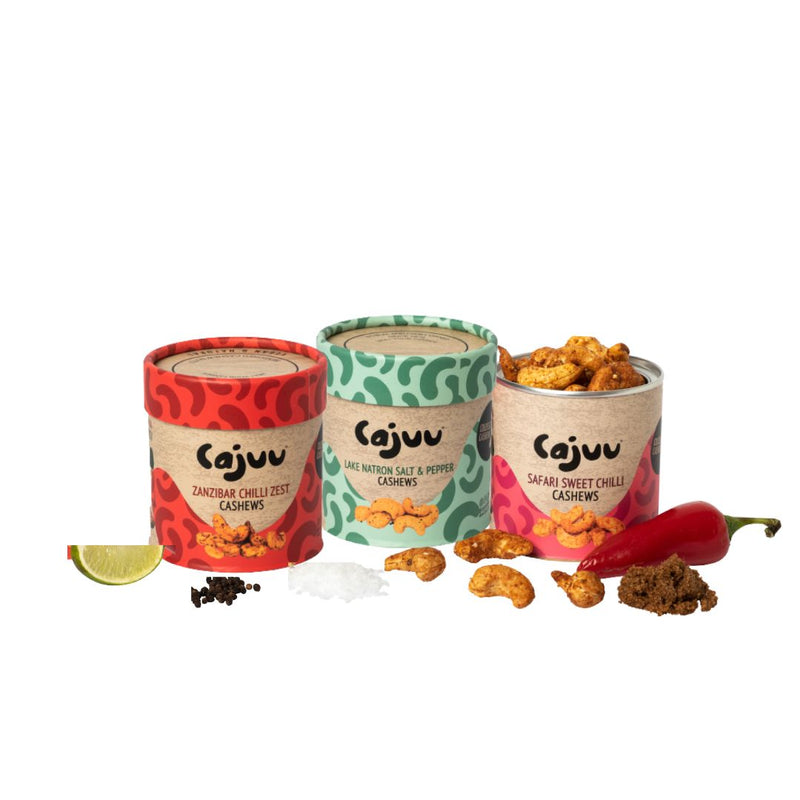 Serengeti Spice 3 x 100g Cashew Tube Bundle