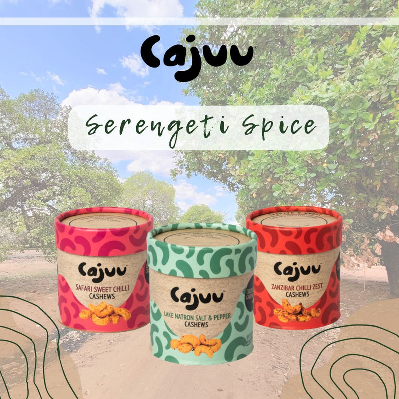 Serengeti Spice 3 x 100g Cashew Tube Bundle