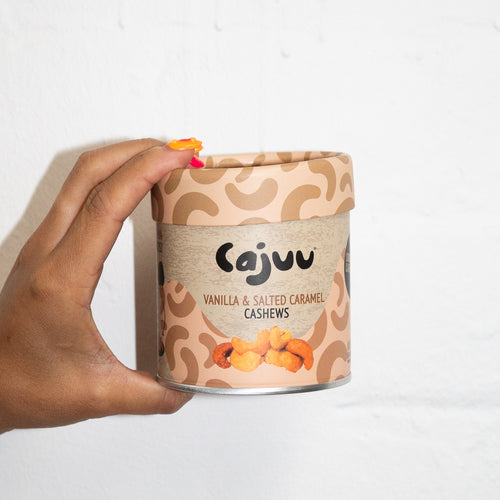 Vanilla and Salted Caramel Cashew Nuts Tube (100g)